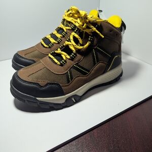 South Pole Brown and Yellow Kids Sneakers